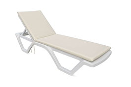 Atelier Del Sofa Cojín para Tumbona Blanco Ancho 100 cm Alto 60 cm Profundidad 80 cm Tela poliéster IMPERTEX Impermeable