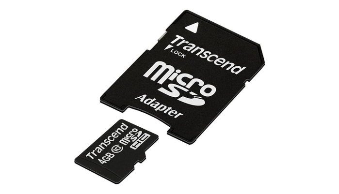 Transcend TS4GUSDHC10 MicroSDHC de 4 GB Clase 10 con adaptador SD