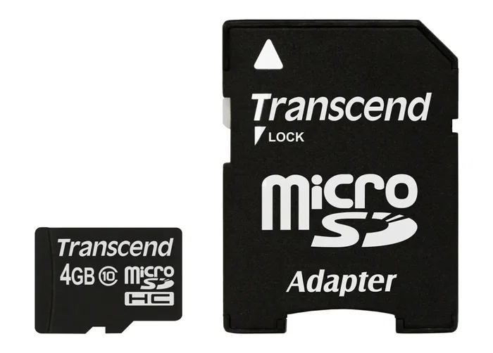 Transcend TS4GUSDHC10 MicroSDHC de 4 GB Clase 10 con adaptador SD