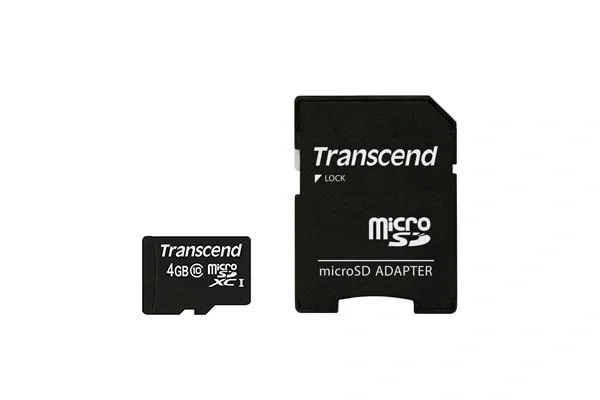 Transcend TS4GUSDHC10 MicroSDHC de 4 GB Clase 10 con adaptador SD