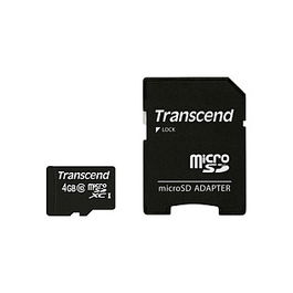 Transcend TS4GUSDHC10 Tarjeta MicroSDHC de 4GB Clase 10 45MB/s con Adaptador SD