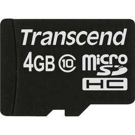 Transcend TS4GUSDHC10 MicroSDHC de 4 GB con adaptador SD