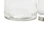 DKD Home Decor Set de Botella de 1L y Vaso de 240ml Basic Glass en Cristal Transparente
