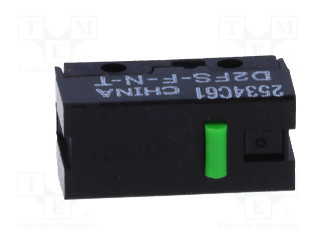 Aratas (Formerly Omron Components) Microconmutador SNAP ACTION D2FS-F-N-T SPST-NO sin palanca Aratas (Formerly Omron Components) Microconmutador SNAP ACTION D2FS-F-N-T SPST-NO sin palanca