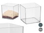 Giftdecor - Jarrón Aparrenza Cuadrado de Acrílico, Transparente, Dimensiones: 15 cm Ancho x 15 cm Alto x 15 cm Largo, para Decoración (Set de 16)