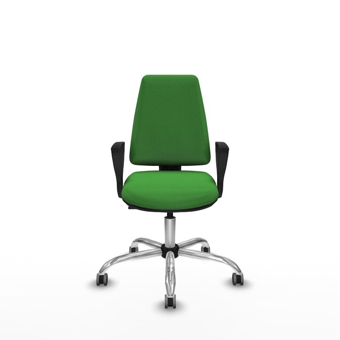 PIQUERAS Y CRESPO Silla de oficina Elche Verde con Brazos Fijos