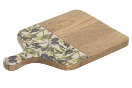 DKD Home Decor Tabla de Cortar Mango y Resina Olivo 25 30x20x1,5 cm
