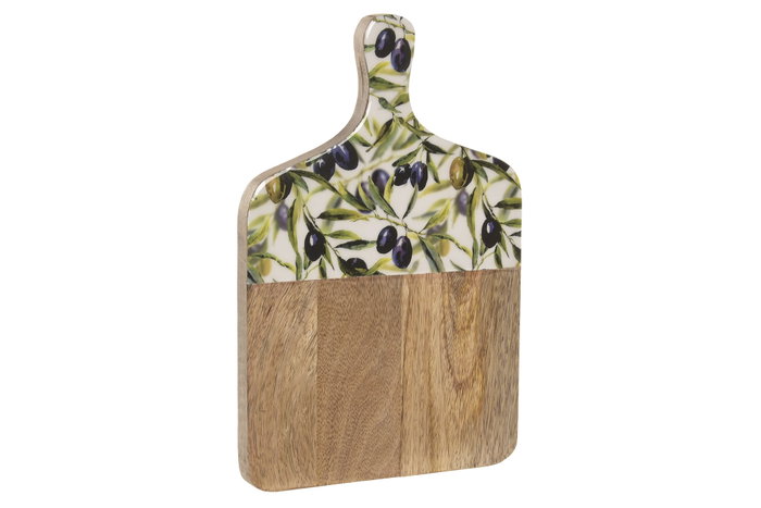 DKD Home Decor Tabla de Cortar Mango y Resina Olivo 25 30x20x1,5 cm
