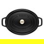 Staub Cocotte Oval de Hierro Fundido Esmaltado, 12 L, 41 cm, Negro