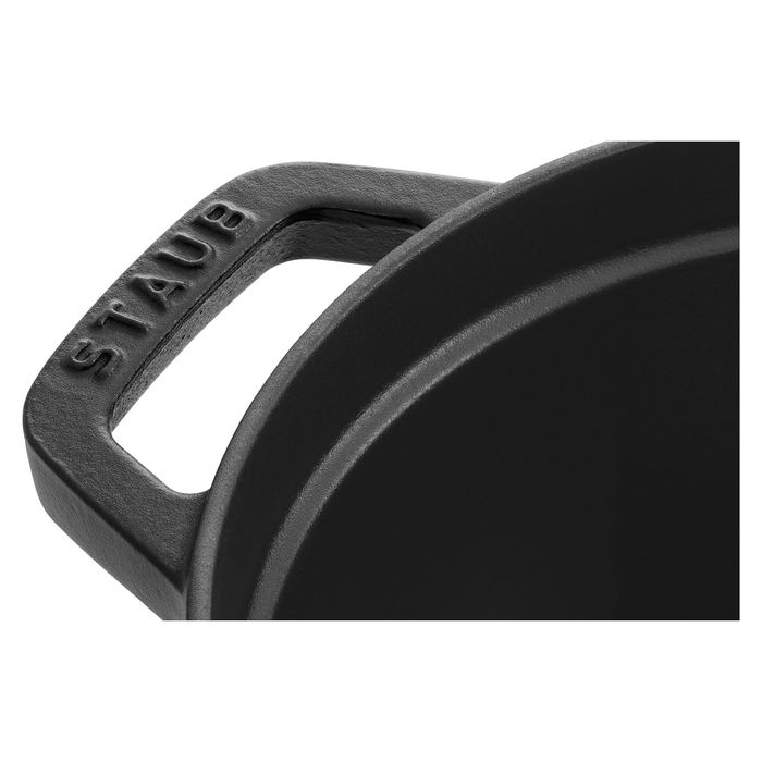 Staub Cocotte Oval de Hierro Fundido Esmaltado, 12 L, 41 cm, Negro