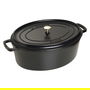 Staub Cocotte Oval de Hierro Fundido Esmaltado, 12 L, 41 cm, Negro