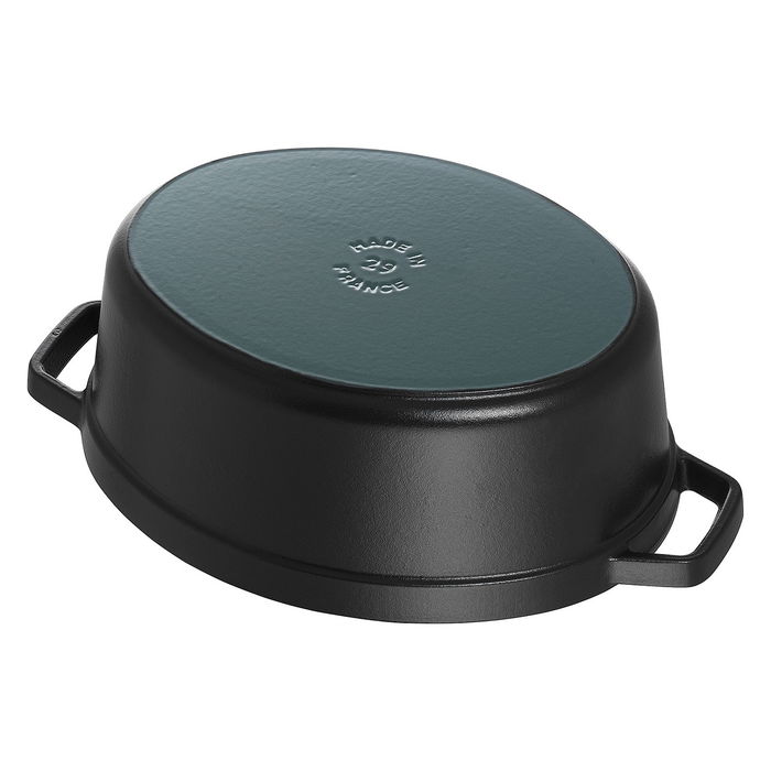 Staub Cocotte Oval de Hierro Fundido Esmaltado, 12 L, 41 cm, Negro