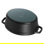 Staub Cocotte Oval de Hierro Fundido Esmaltado, 12 L, 41 cm, Negro