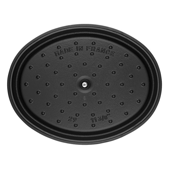 Staub Cocotte Oval de Hierro Fundido Esmaltado, 12 L, 41 cm, Negro