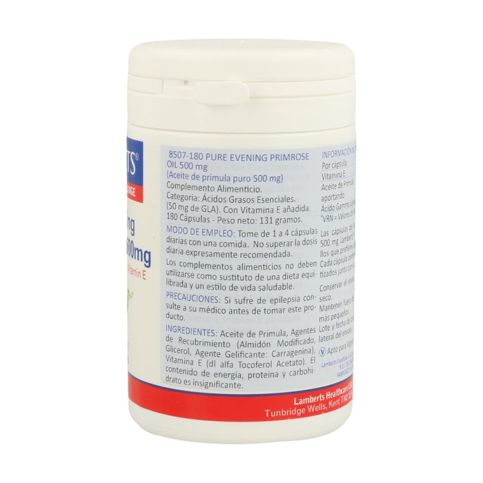Lamberts Aceite de Prímula Puro 500 mg 180 Cápsulas Lamberts Aceite de Prímula Puro 500 mg 180 Cápsulas