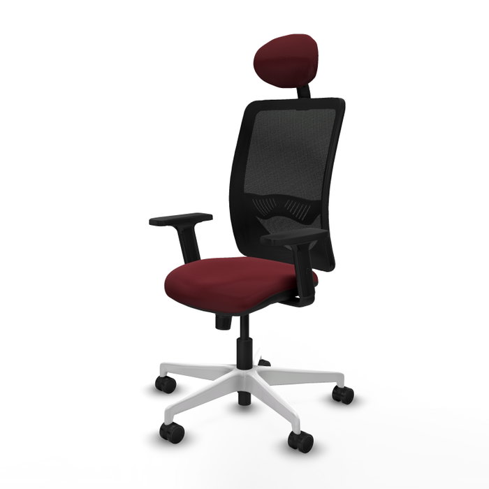 PIQUERAS Y CRESPO Silla de oficina Zulema con mecanismo Sincro, Granate y Negro PIQUERAS Y CRESPO Silla de oficina Zulema con mecanismo Sincro, Granate y Negro