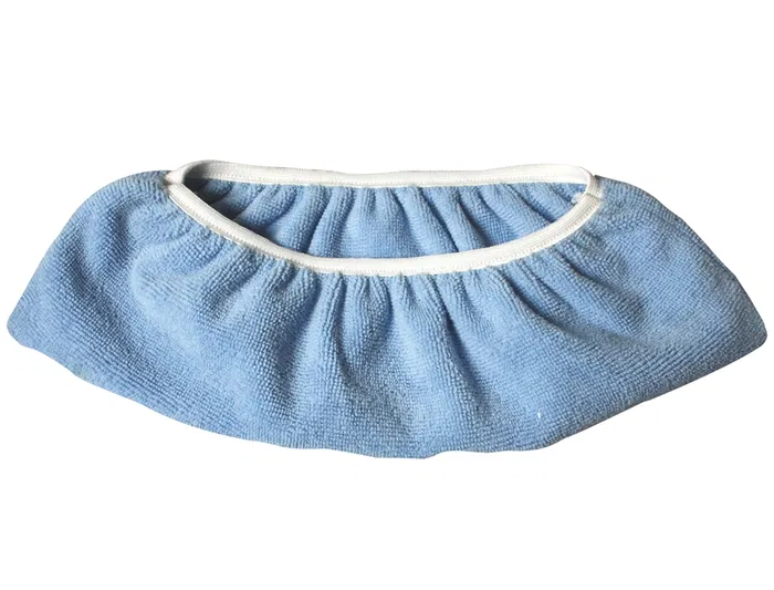 Blanca Cubre Escoba Microfibra Elástica Adaptable para Limpieza Eficiente de Superficies 11,5x35 cm