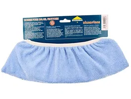 Blanca Cubre Escoba Microfibra Elástica Adaptable para Limpieza Eficiente de Superficies 11,5x35 cm