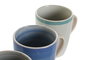 DKD Home Decor Set de 3 Tazas de Gres en Colores Azules 360 ml