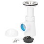 Gifont Sifón de botella corto extensible salida Ø40mm con reductora Ø32mm para lavabo o bidet
