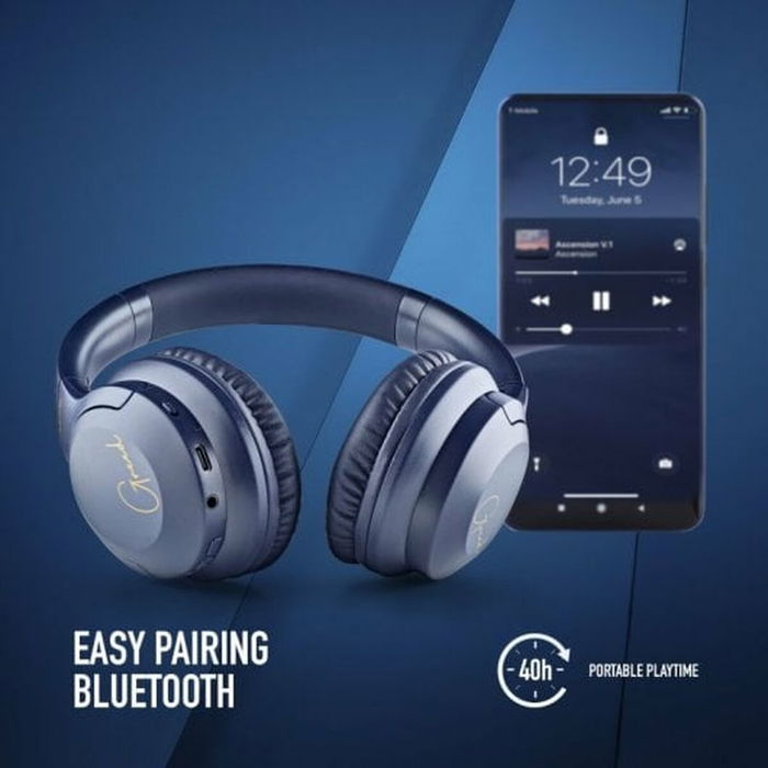 NGS Auriculares Inalámbricos Arctic Greed Bluetooth 5.1, Micrófono, 40h, USB-C, Azul