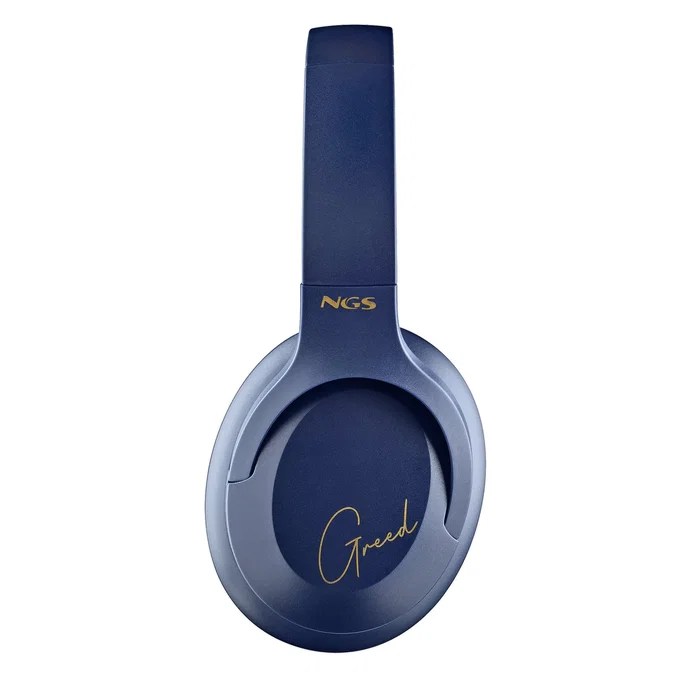 Artica Greed Auriculares Diadema Inalámbricos Bluetooth 5.1 y Alámbricos con Cable 3.5mm, Plegables, Micrófono, 40 Horas Batería, USB-C, Color Azul