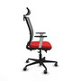 PIQUERAS Y CRESPO Silla de oficina Haches con mecanismo Sincro/Traslack Rojo y Gris