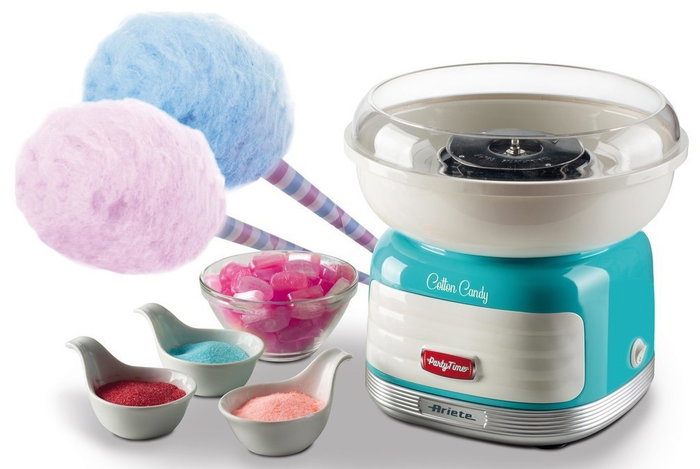 Ariete Máquina de Algodón de Azúcar Cotton Candy Azul Retro