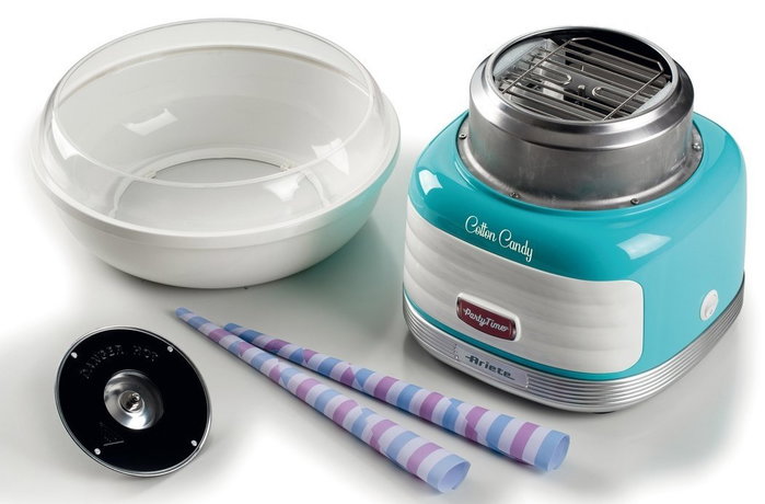 Ariete Máquina de Algodón de Azúcar Cotton Candy Azul Retro