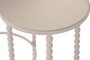 DKD Home Decor Set de 3 Mesitas Auxiliares de Metal Crema con Bolas