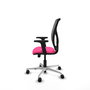 PIQUERAS Y CRESPO Silla de oficina Motilla con mecanismo Sincro/Traslack Rosa y Gris