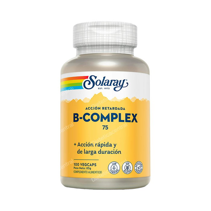 SOLARAY B Complex 75 Acción Retardada 100 Cápsulas Vegatales