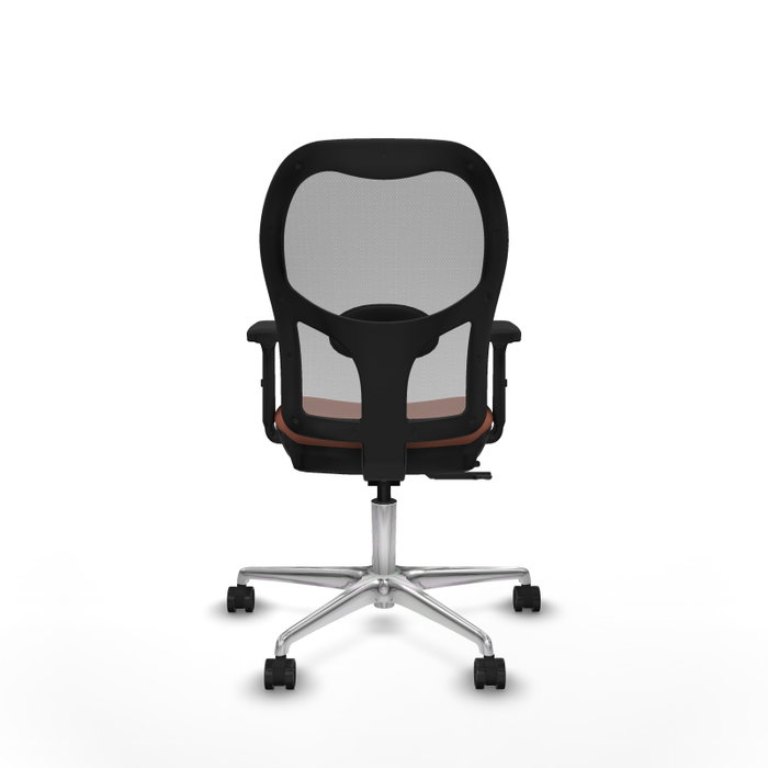 PIQUERAS Y CRESPO Silla de oficina Jorquera con mecanismo Sincro/Traslack, Tela Marrón y Malla Gris PIQUERAS Y CRESPO Silla de oficina Jorquera con mecanismo Sincro/Traslack, Tela Marrón y Malla Gris