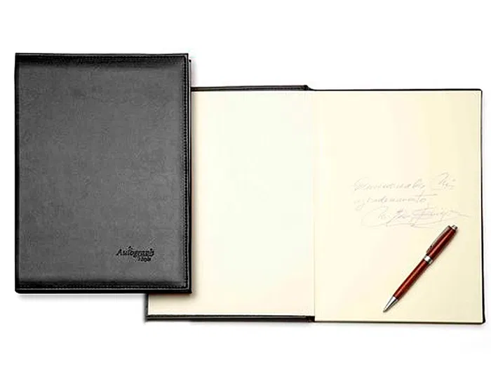 Autograph Libro de Firmas 6876 Tapa Acolchada Negra 305x210 mm