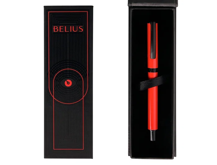 Belius Roller Turbo Rojo y Negro Tinta Negra Punta 0,7 mm Diseño Exclusivo Colección Carreras de Motor