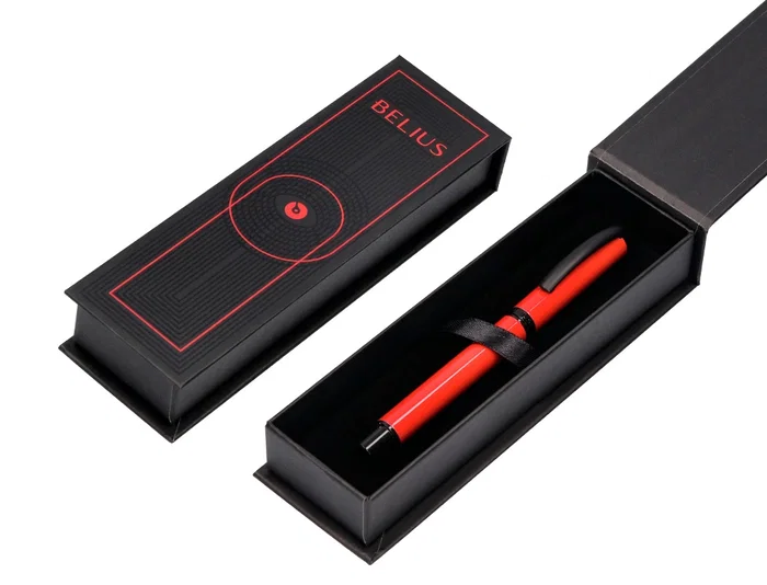 Belius Roller Turbo Rojo y Negro Tinta Negra Punta 0,7 mm Diseño Exclusivo Colección Carreras de Motor