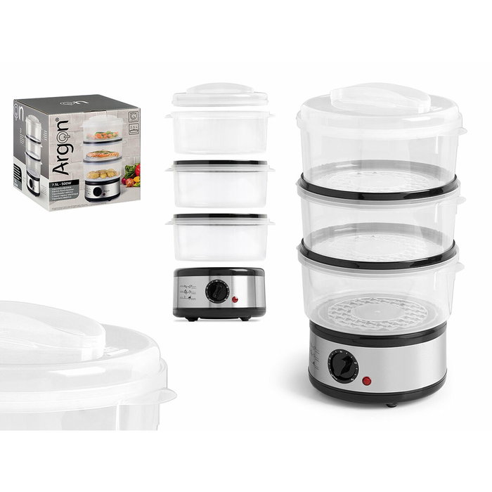 Argon Vaporera de 3 Niveles con 2,5 L de Capacidad