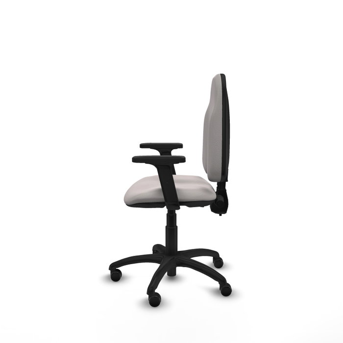 PIQUERAS Y CRESPO Silla de oficina Algarra Blanca con Brazos 2D PIQUERAS Y CRESPO Silla de oficina Algarra Blanca con Brazos 2D