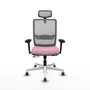 PIQUERAS Y CRESPO Silla de oficina Haches con mecanismo Sincro/Traslack Rosa y Gris