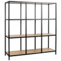 Home Deco Factory Estantería Loka con 9 Compartimentos Mueble Almacenamiento Madera MDF y Hierro 99x32x105,5 cm