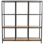 Home Deco Factory Estantería Loka con 9 Compartimentos Mueble Almacenamiento Madera MDF y Hierro 99x32x105,5 cm