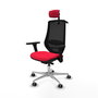 PIQUERAS Y CRESPO Silla de oficina Mardos Rojo/Negro con Mecanismo Sincro/Traslack y Brazos 3D