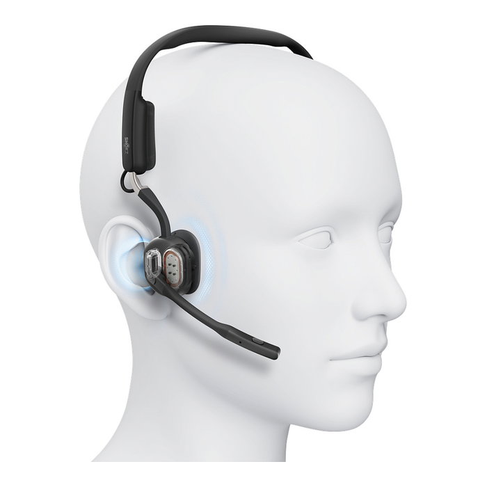 Shokz OPENMEET Auriculares de Conducción Ósea con Bluetooth y Dongle USB A Negro