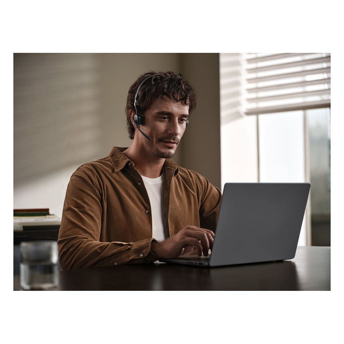Shokz OPENMEET Auriculares de Conducción Ósea con Bluetooth y Dongle USB A Negro