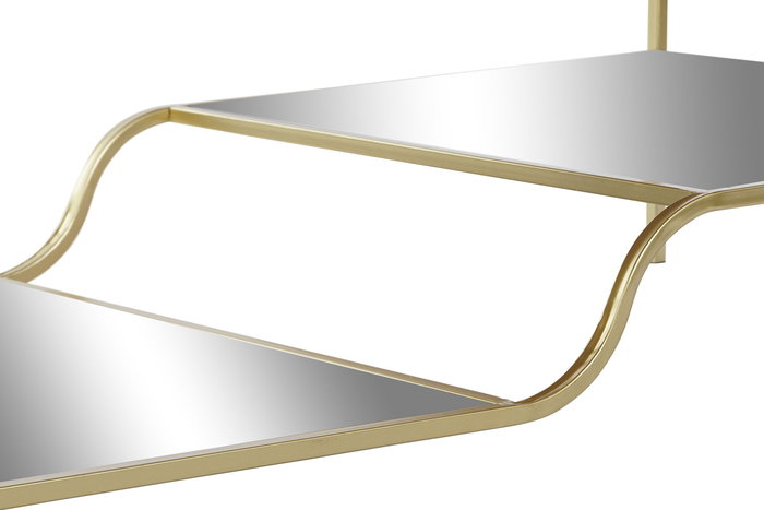 DKD Home Decor Mesa Centro Dorado Metal Espejo 120 x 60 x 45 cm