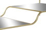 DKD Home Decor Mesa Centro Dorado Metal Espejo 120 x 60 x 45 cm