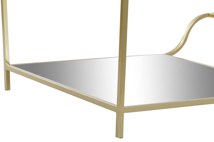 DKD Home Decor Mesa Centro Dorado Metal Espejo 120 x 60 x 45 cm