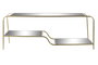 DKD Home Decor Mesa Centro Dorado Metal Espejo 120 x 60 x 45 cm