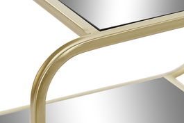 DKD Home Decor Mesa Centro Dorado Metal Espejo 120 x 60 x 45 cm