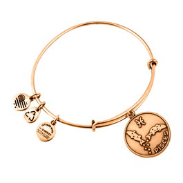 Alex And Ani Pulsera Piscis II Dorado Metal Ajustable